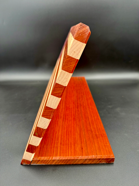 Side view of American flag magnetic knife block veteran-made in San Diego