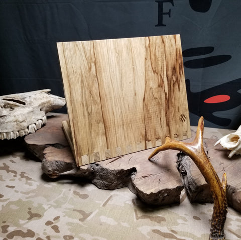Empty Black Limba magnetic knife holder handmade in San Diego by Mostad Works