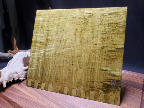 Empty dragon scale curly maple magnetic knife holder handmade in San Diego