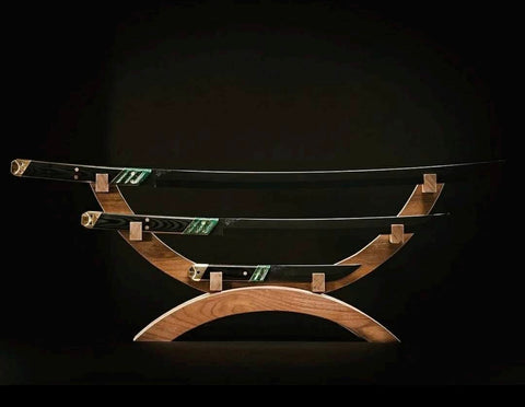 Half Face Blades Set of 3 Katana Holder handcrafted by Mostad Works in San Diego