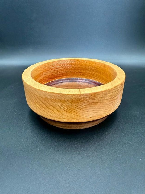 Light hardwood turned bowl handmade in San Diego by Mostad Works