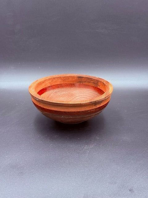 Purpleheart turned wood bowl interior handmade in San Diego