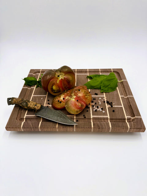 Walnut & Maple Brick Pattern Cutting Board