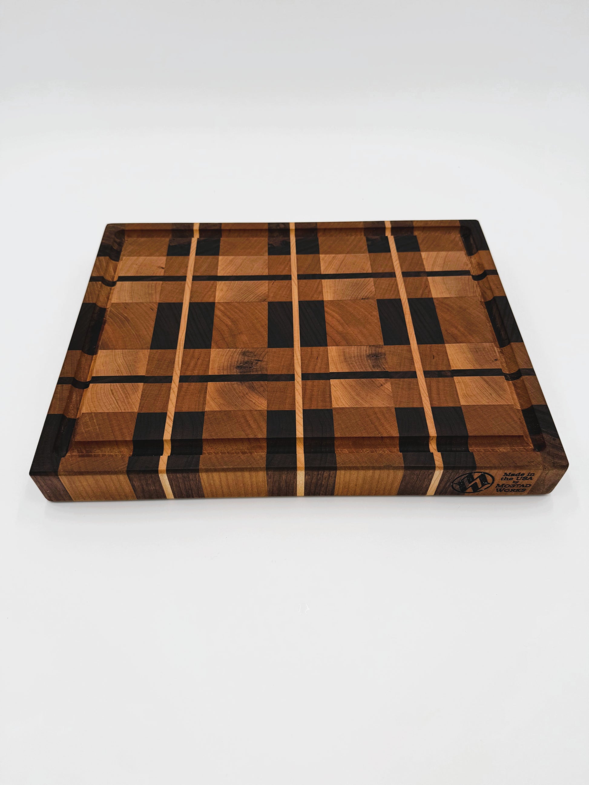 Plaid End Grain Cutting Board