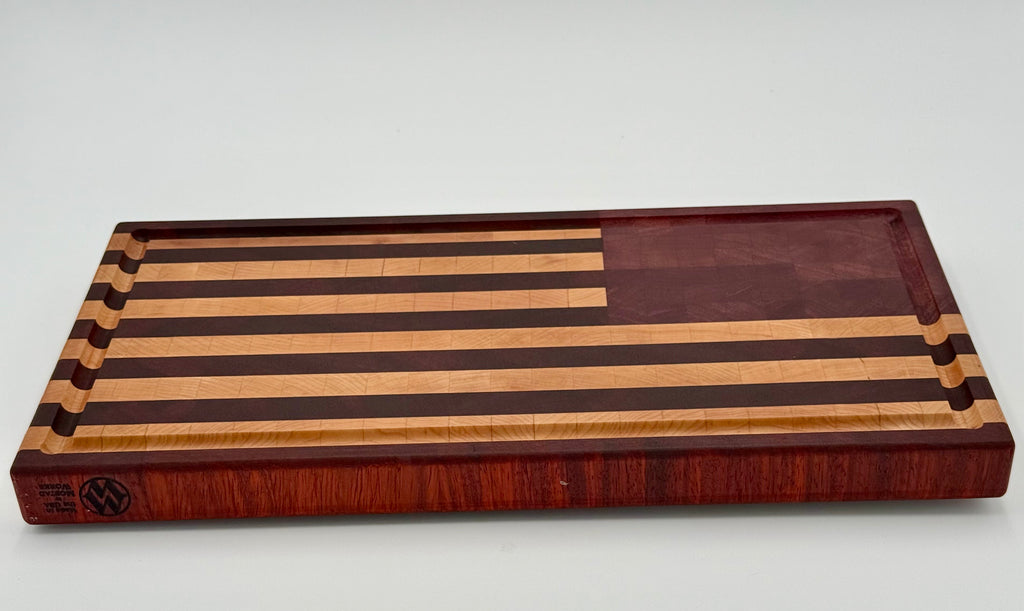 American Flag End Grain Cutting Board