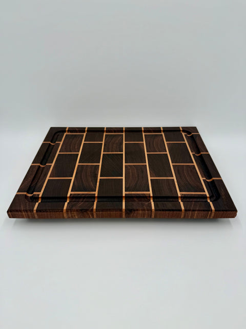 Walnut & Maple Brick Pattern Cutting Board