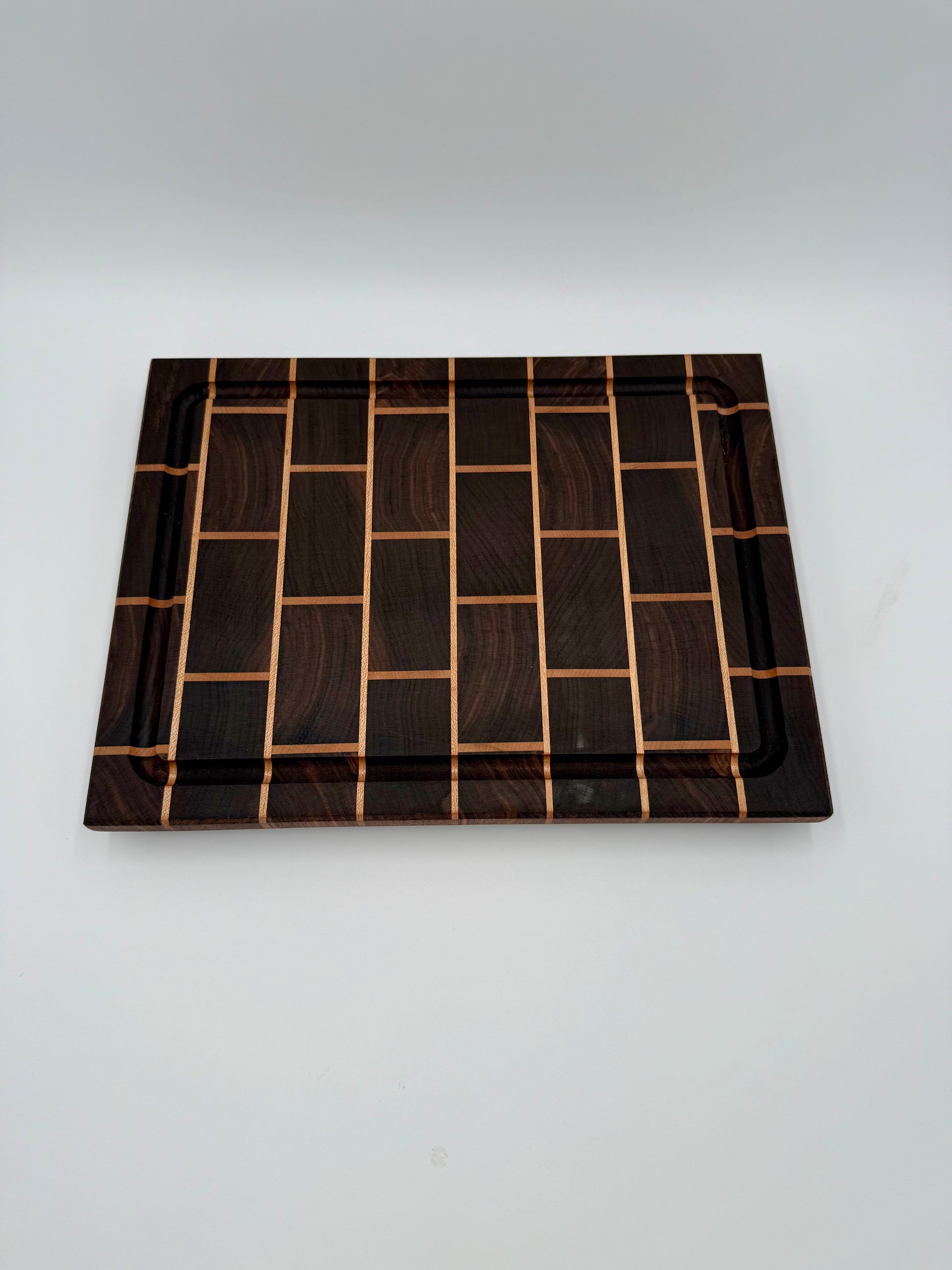 Walnut & Maple Brick Pattern Cutting Board