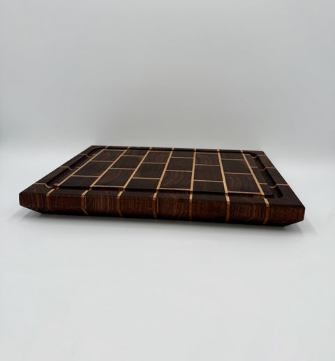 Walnut & Maple Brick Pattern Cutting Board