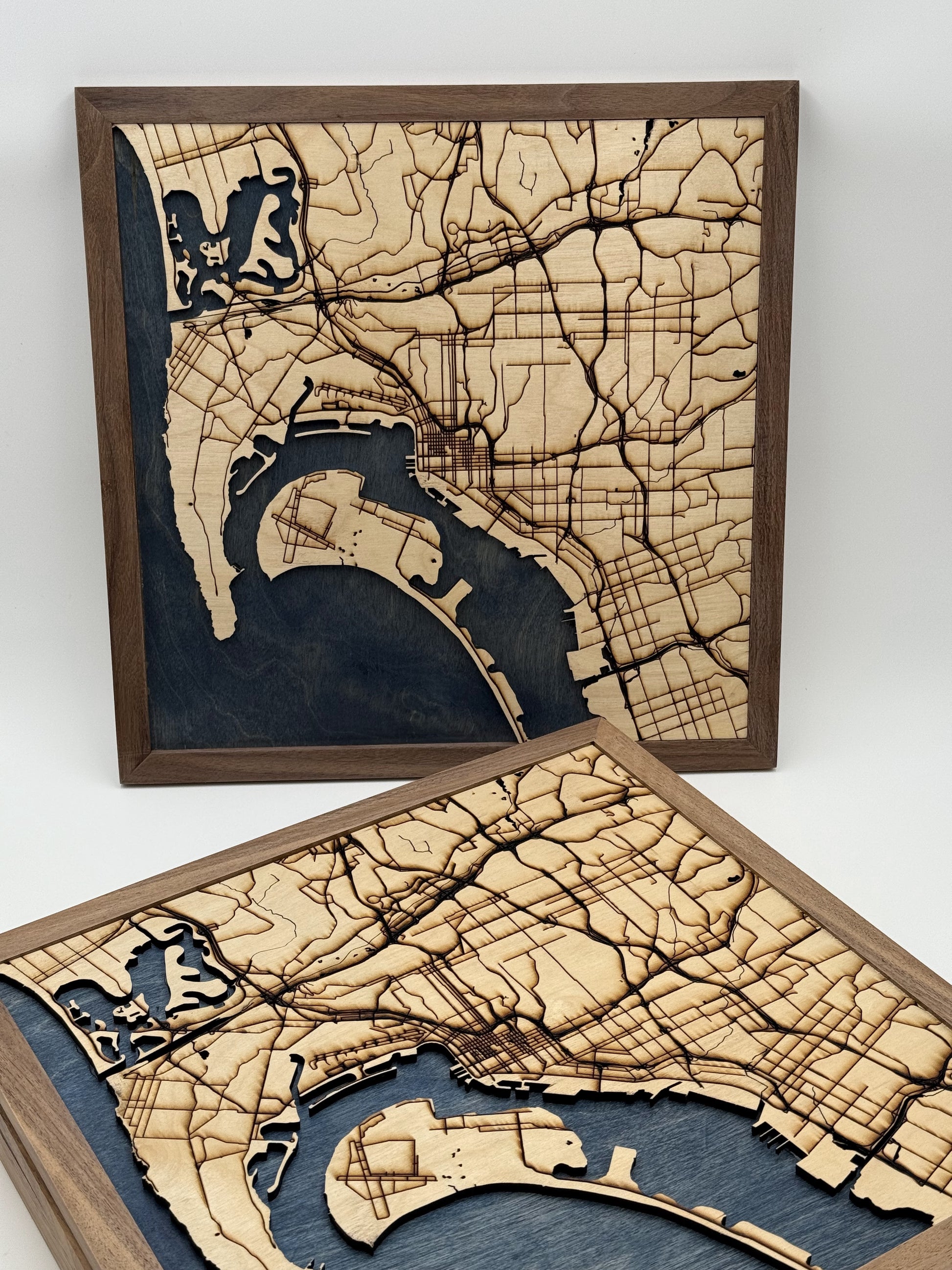San Diego Wooden Map