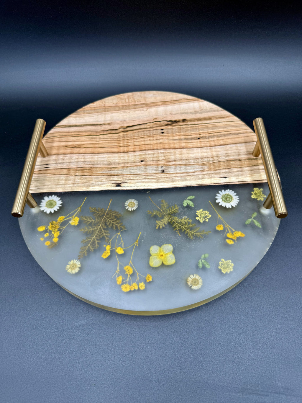 Floral Epoxy Serving Tray