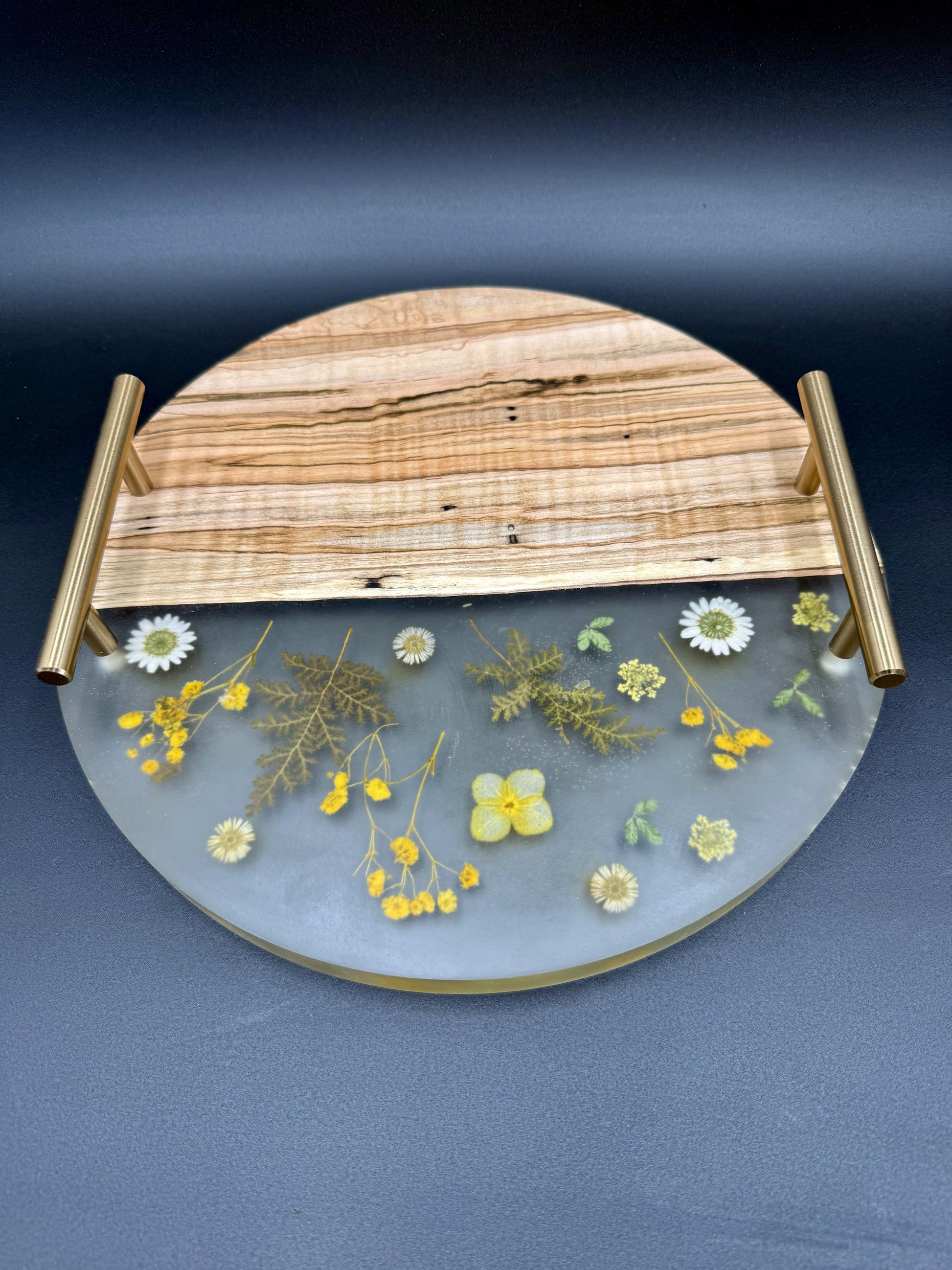 Floral Epoxy Serving Tray