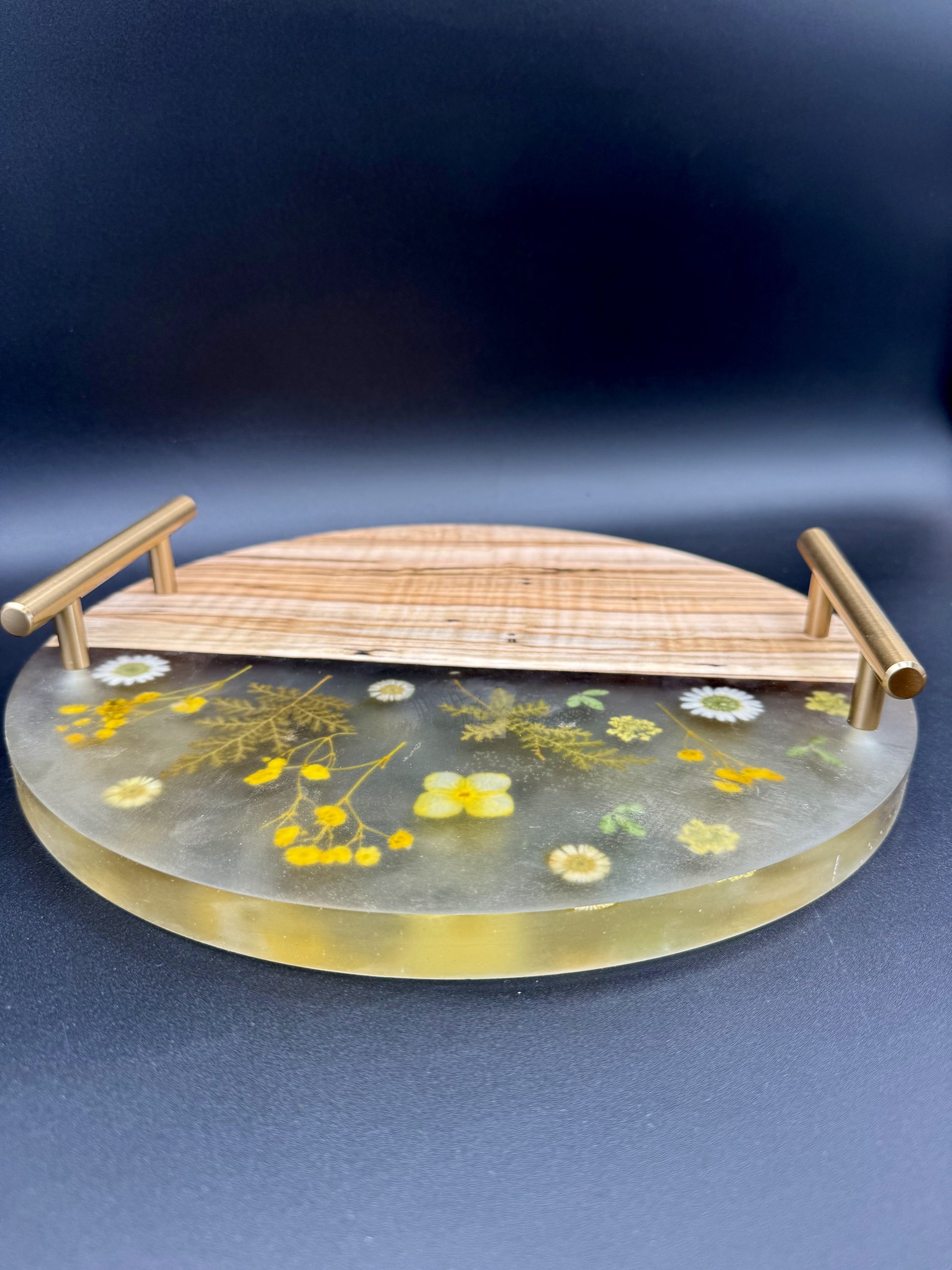 Floral Epoxy Serving Tray