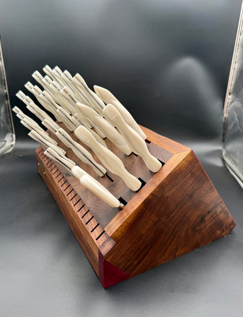 Bespoke Walnut Knife Block