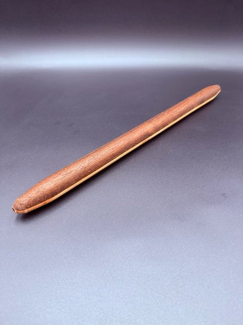 Hand-turned walnut French rolling pin handcrafted in San Diego by Mostad Works