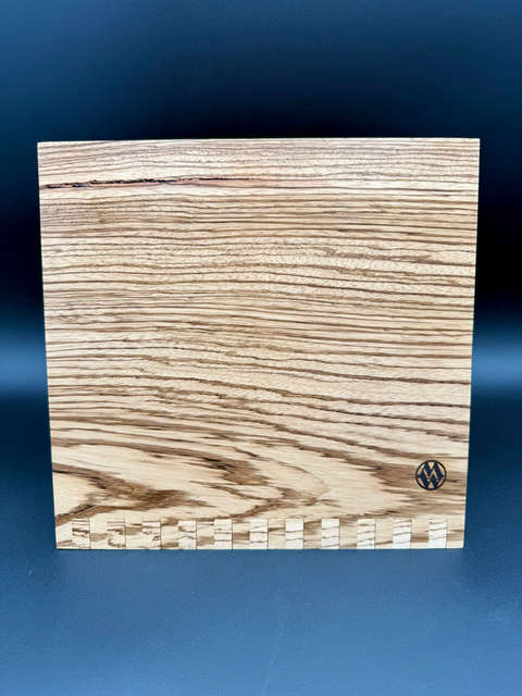 Zebrawood magnetic knife holder handcrafted in San Diego by Mostad Works
