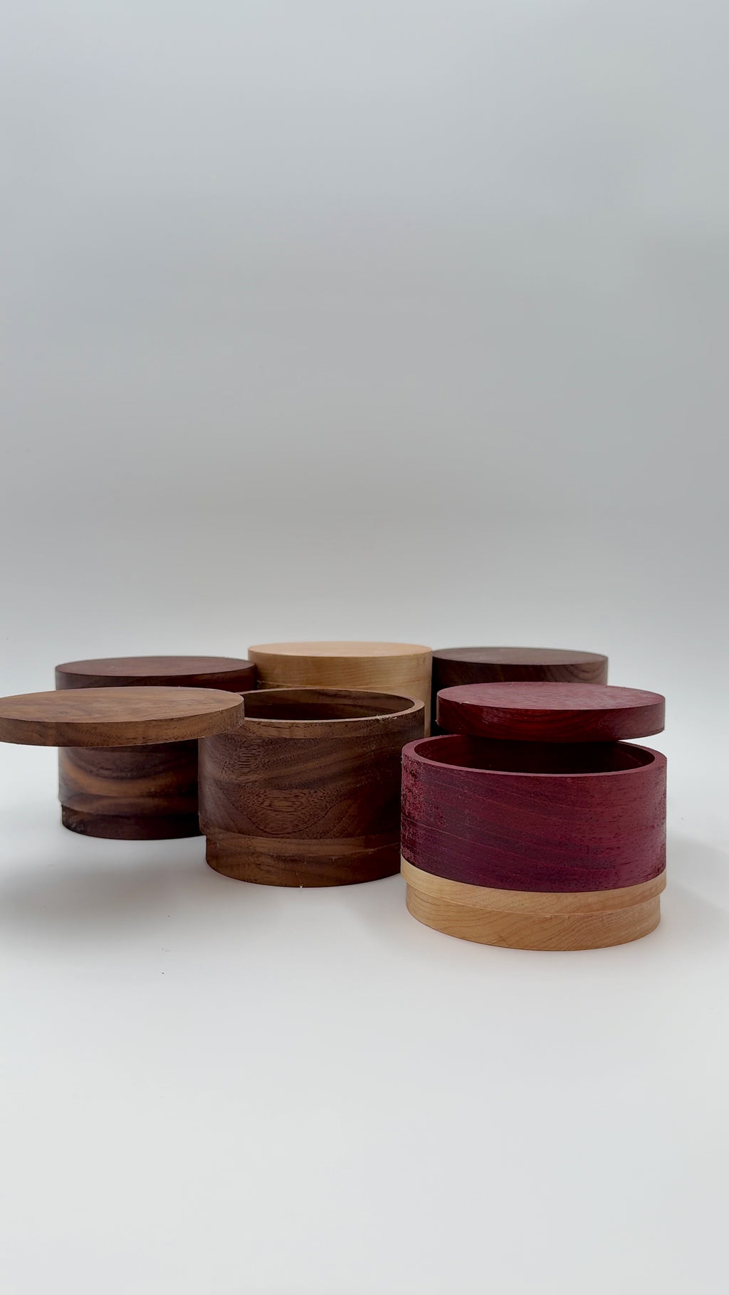 Handmade Wood Salt cellar - two hardwood Options